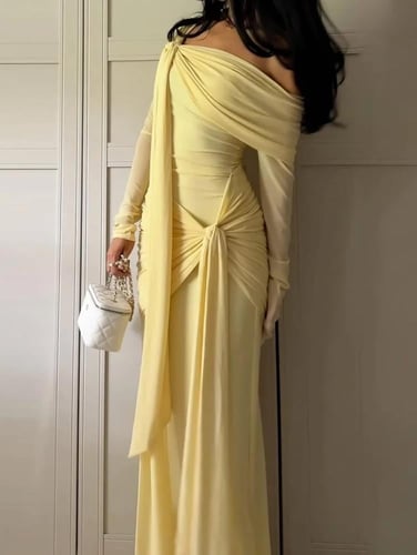 فستان الصيف اصفر ليموني