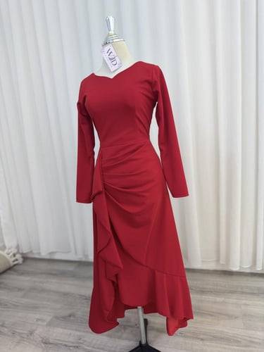 فستان العيد الجديد لون احمر مميز NEW