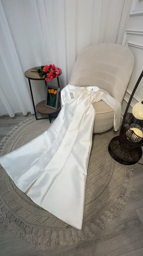 فستان الترند الشغل الاصلي ابيض سكري جذاب ومميز