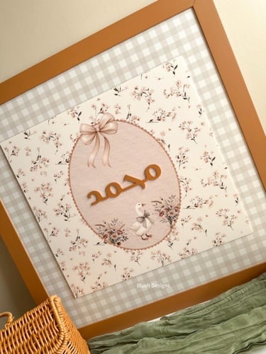 لوحة 3D اكريلك بتصميم الوزة / مع ثيم بارز