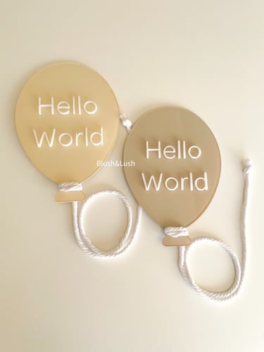 3D Hello World Balloon Design
