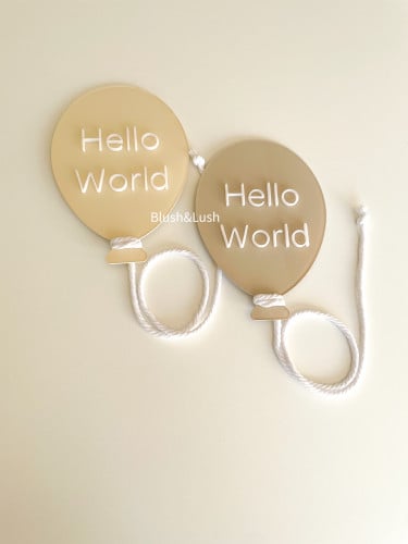 3D Hello World Balloon Design