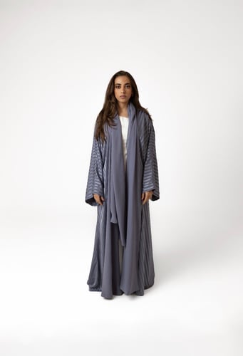 Blue Striped silk