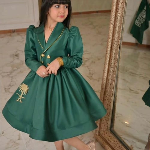 فستان اليوم الوطني تصميم جديد ومميز