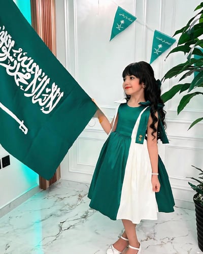 فستان بنات اليوم الوطني