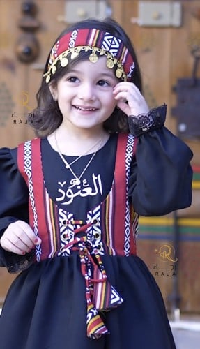 فستان يوم التأسيس بناتي بلاسم حسب الطلب