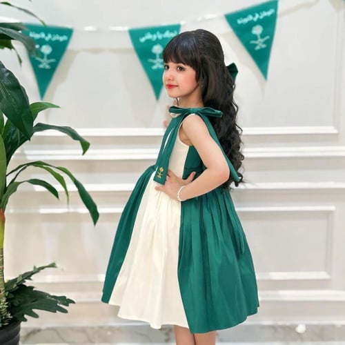 فستان بنات اليوم الوطني