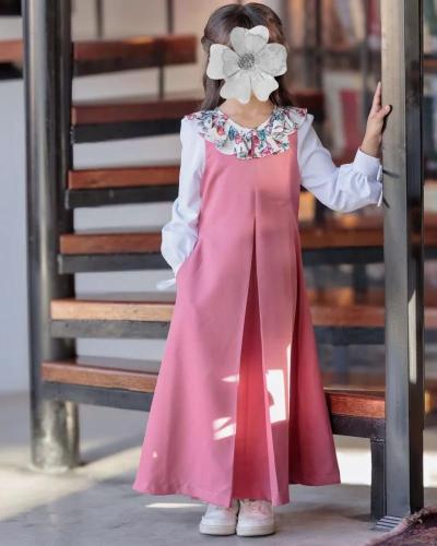 مريول مدرسي بناتي وردي