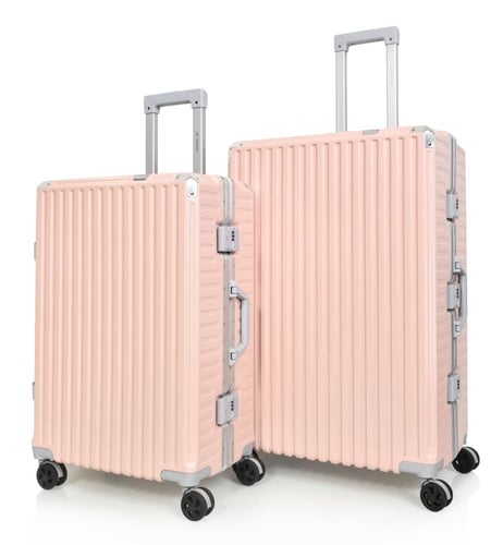 مورانو طقم شنط سفر المنيوم و فايبر ثلاثة قطع تصميم...