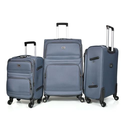 مورانو طقم شنط سفر قماش ثلاثة قطع رمادي