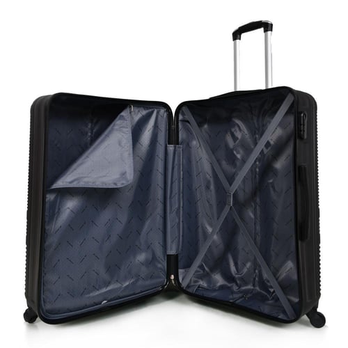 مورانو طقم شنط سفر فايبر 3 قطع مخطط رمادي