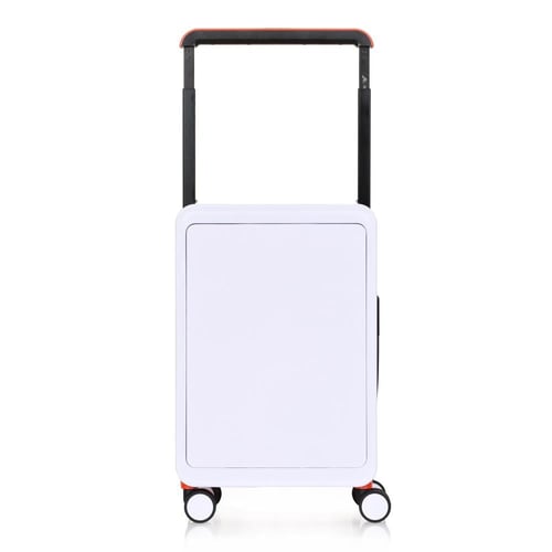 مورانو شنط سفر فايبر 20 انش بجيب أمامي أبيض و برتق...