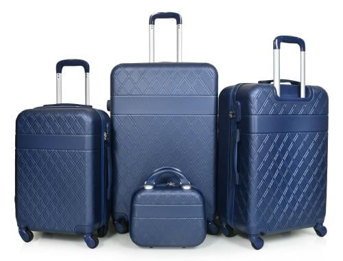 طقم شنط سفر مورانو فايبر 4 قطع أزرق