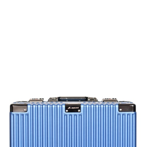 مورانو شنط سفر الومنيوم 18 أنش كبينة الطائرة أزرق