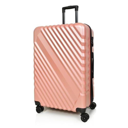 مورانو طقم شنط سفر فايبر لون روز قولد مكون من 3 حق...