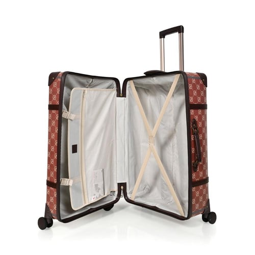 طقم شنط سفر كلاسيك جلد بلكامل مورانو اربع قطع روز