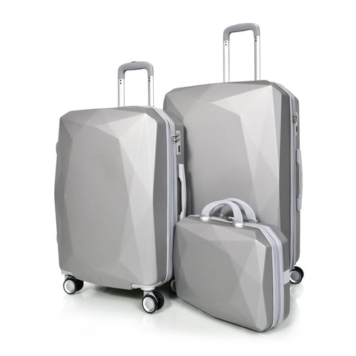 مورانو طقم شنط سفر فايبر اربع قطع سلفر