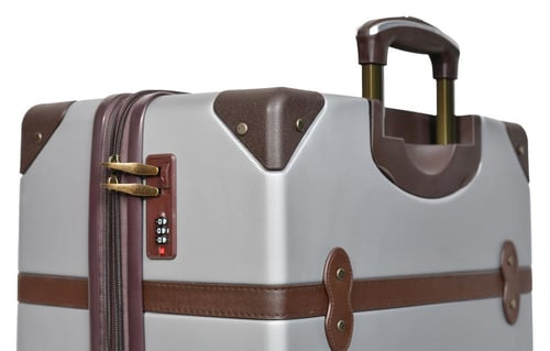 مورانو شنط سفر فايبر ثلاثة قطع مع مكياج رمادي