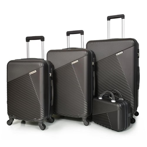 مورانو طقم شنط سفر فايبر 4قطع رصاصي