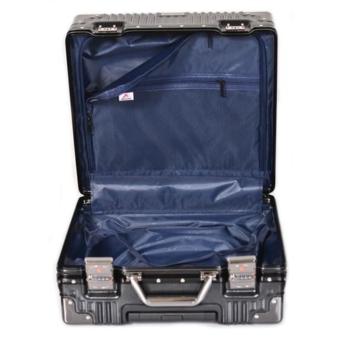 مورانو شنط سفر الومنيوم 18 أنش كبينة الطائرة أسود