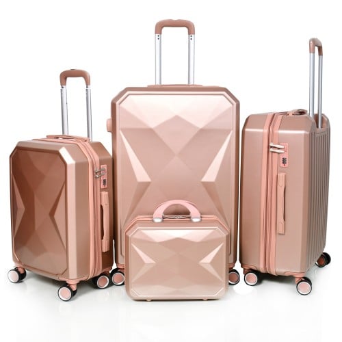 طقم شنط سفر من مورانو 4 قطع مع شنط مكياج بتصميم هن...