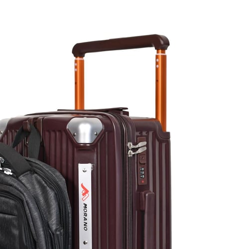 مورانو شنط سفر فايبر 20 أنش كبينة الطائرة عنابي