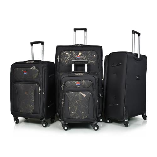 مورانو طقم شنط سفر قماش 4 قطع أسود