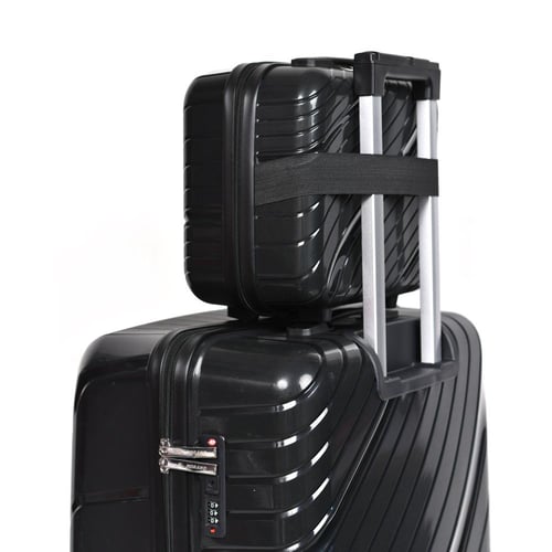 مورانو شنط سفر غير قابلة للكسر 5 قطع أسود