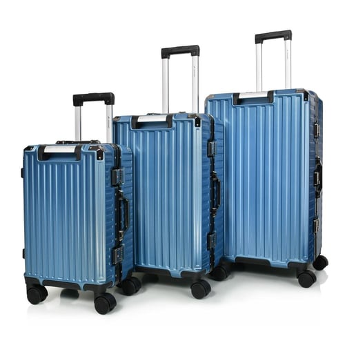 مورانو طقم شنط سفر المنيوم و فايبر ثلاثة قطع تصميم...