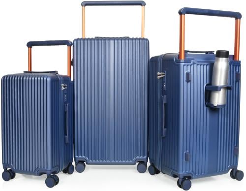 مورانو طقم شنط سفر فايبر يد عريض ثلاثة قطع لون أزر...