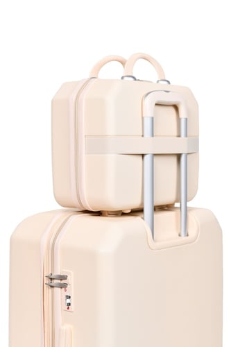 طقم شنط سفر من مورانو 3 قطع فايبر مع شنطة مكياج فا...