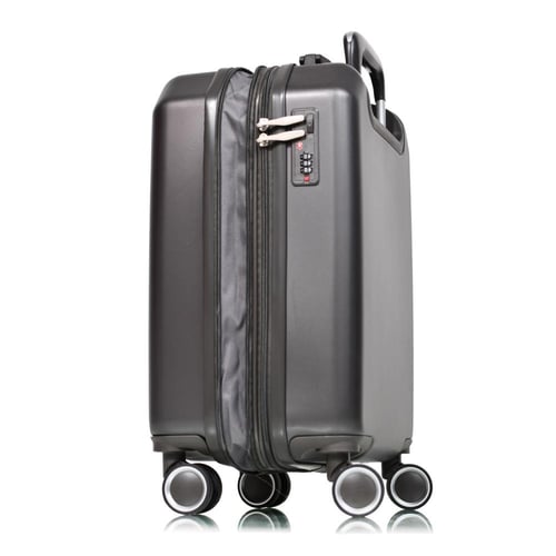 مورانو طقم شنط سفر فايبر من 5 قطع متين رمادي