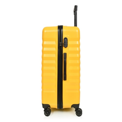 مورانو طقم شنط سفر فايبر لون أصفر قولد مكون من 3 ح...