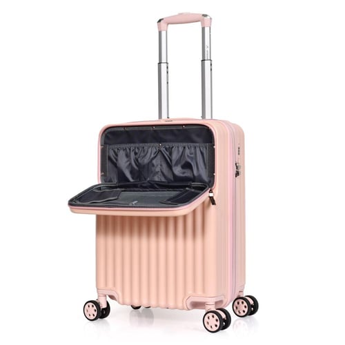 مورانو طقم شنط سفر فايبر 2 قطع وردي