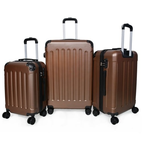 طقم شنط سفر مورانو 3 قطع فايبر مميز كوفي