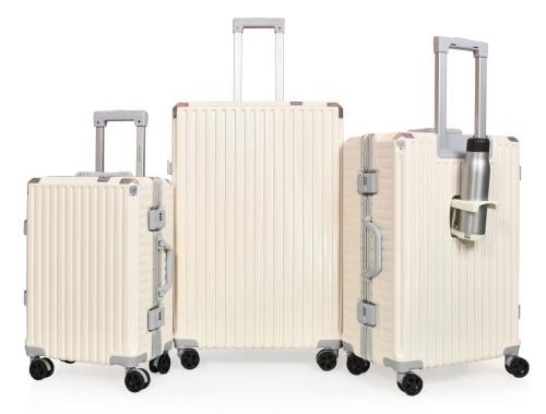 مورانو طقم شنط سفر المنيوم و فايبر ثلاثة قطع تصميم...