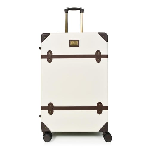 طقم شنط سفر من مورانو 4 قطع مع شنط مكياج فاخرة ابي...