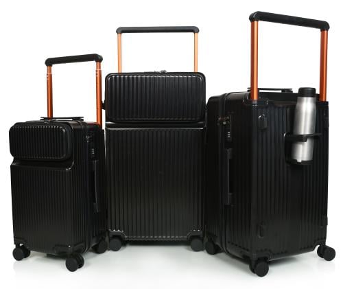 مورانو طقم شنط سفر فايبر يد عريض ثلاثة قطع لون أسو...