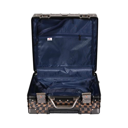 مورانو شنط سفر الومنيوم 18 أنش كبينة الطائرة بني