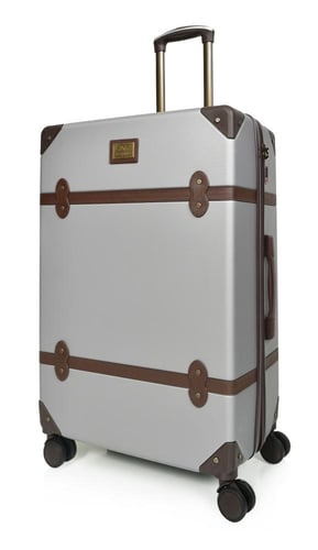 مورانو شنط سفر فايبر ثلاثة قطع مع مكياج رمادي