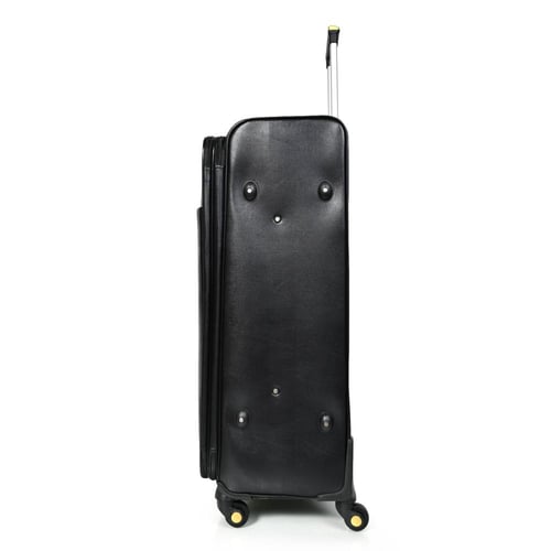 مورانو طقم شنطة سفر جلد كلاسيك سادة اربع قطع اسود