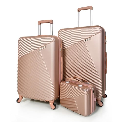 مورانو طقم شنط سفر فايبر 4قطع روز