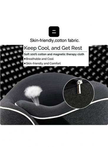 وسادة سفر للرقبة للنوم مصنوعة من الميموري فوم النق...