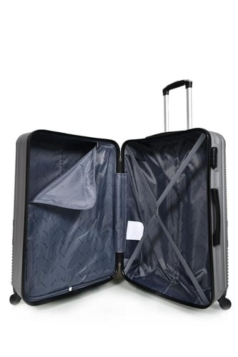 مورانو طقم شنط سفر فايبر 3 قطع مخطط سلفر