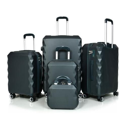 شنط سفر مورانو فايبر مكونة من 4 قطع فاخره سلفر مجم...