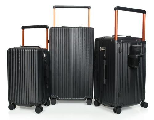 مورانو طقم شنط سفر فايبر يد عريض ثلاثة قطع لون اسو...