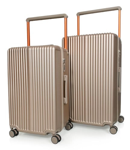 مورانو طقم شنط سفر فايبر يد عريض ثلاثة قطع لون ذهب...