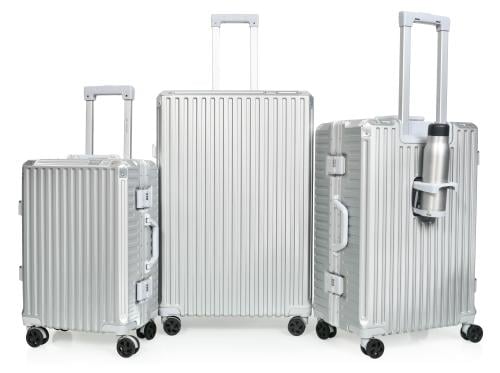 مورانو طقم شنط سفر المنيوم و فايبر ثلاثة قطع تصميم...