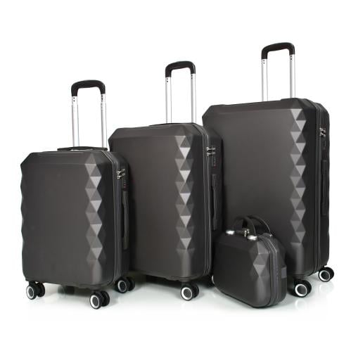 مورانو طقم شنط سفر فايبر 4 قطع رمادي