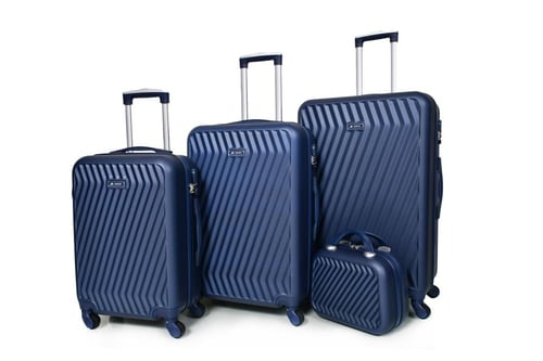 مورانو طقم شنط سفر فايبر 4 قطع كحلي